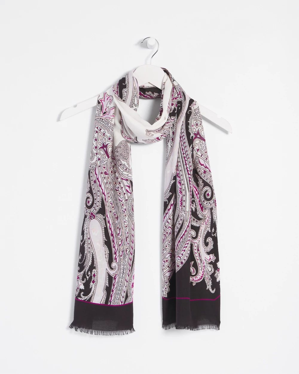 【SURGERY】paisley ice clover scarf 'charcoal' Paisley Oblong Scarf | Chico's